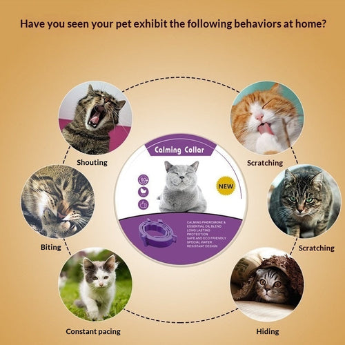 Adjustable Calming Pheromone Collar for Dogs &amp; Cats