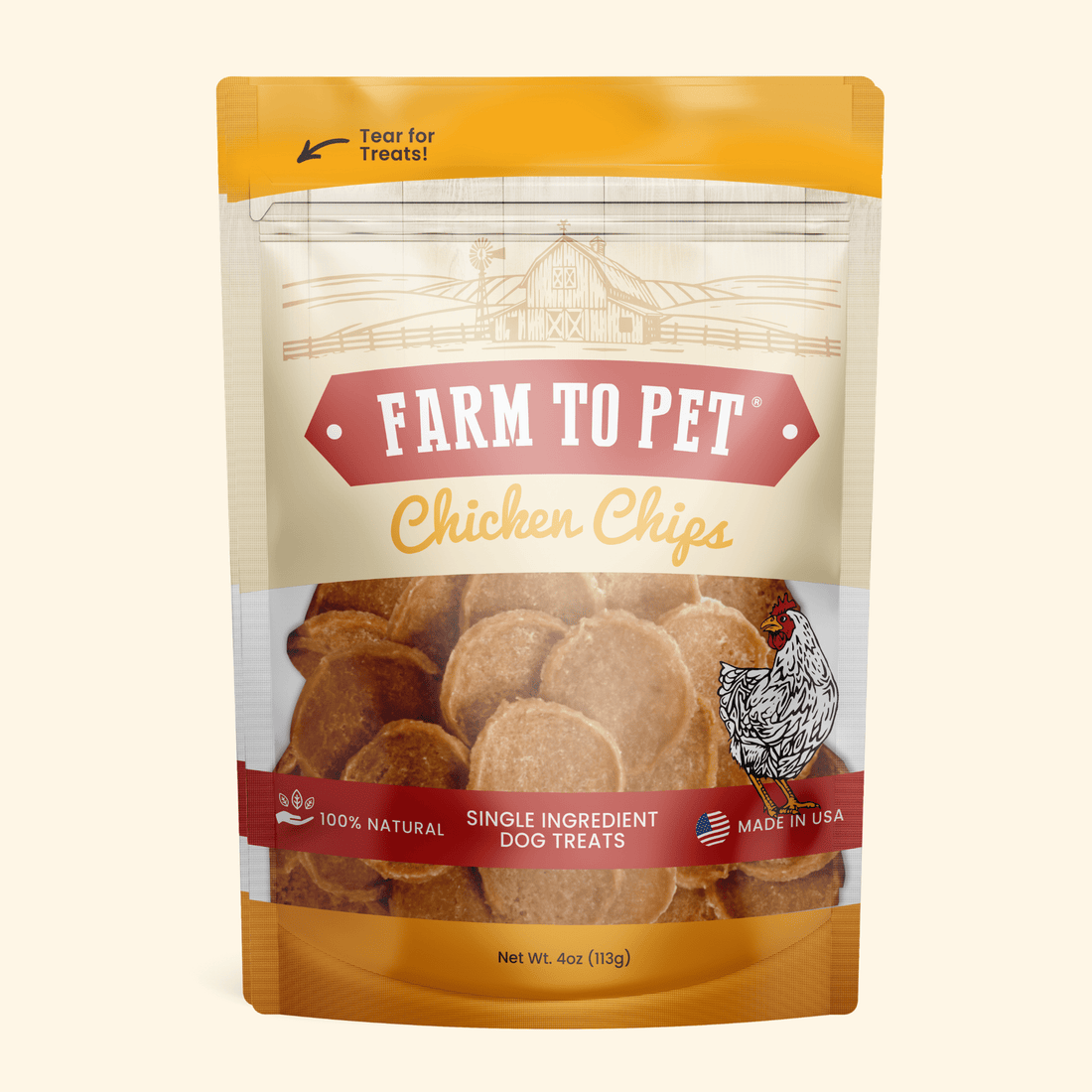 Chicken Chips for Dogs | All-Natural Single-Ingredient Dog or Cat Treats