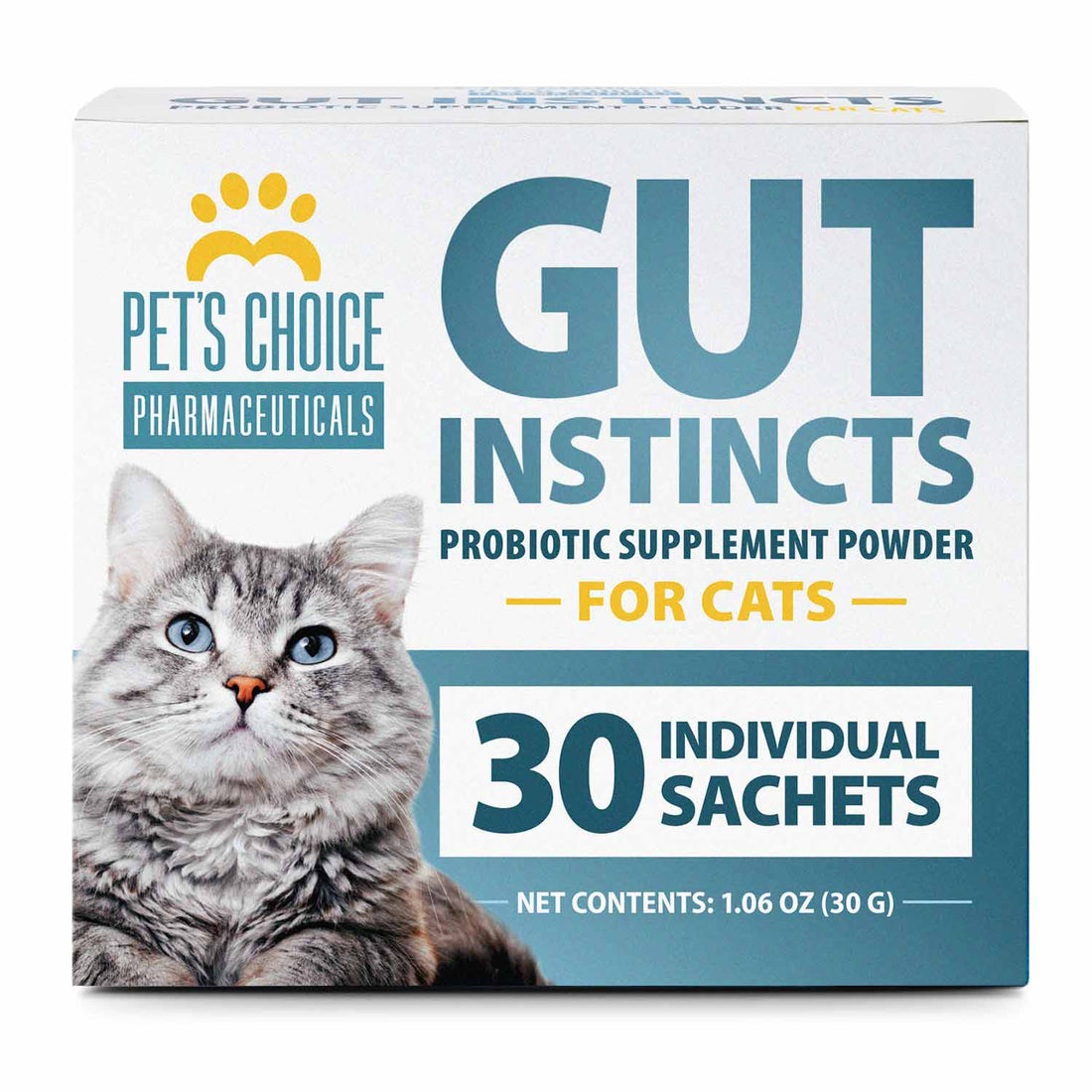Pet's Choice Gut Instincts Probiotic for Cats, 30 Packets