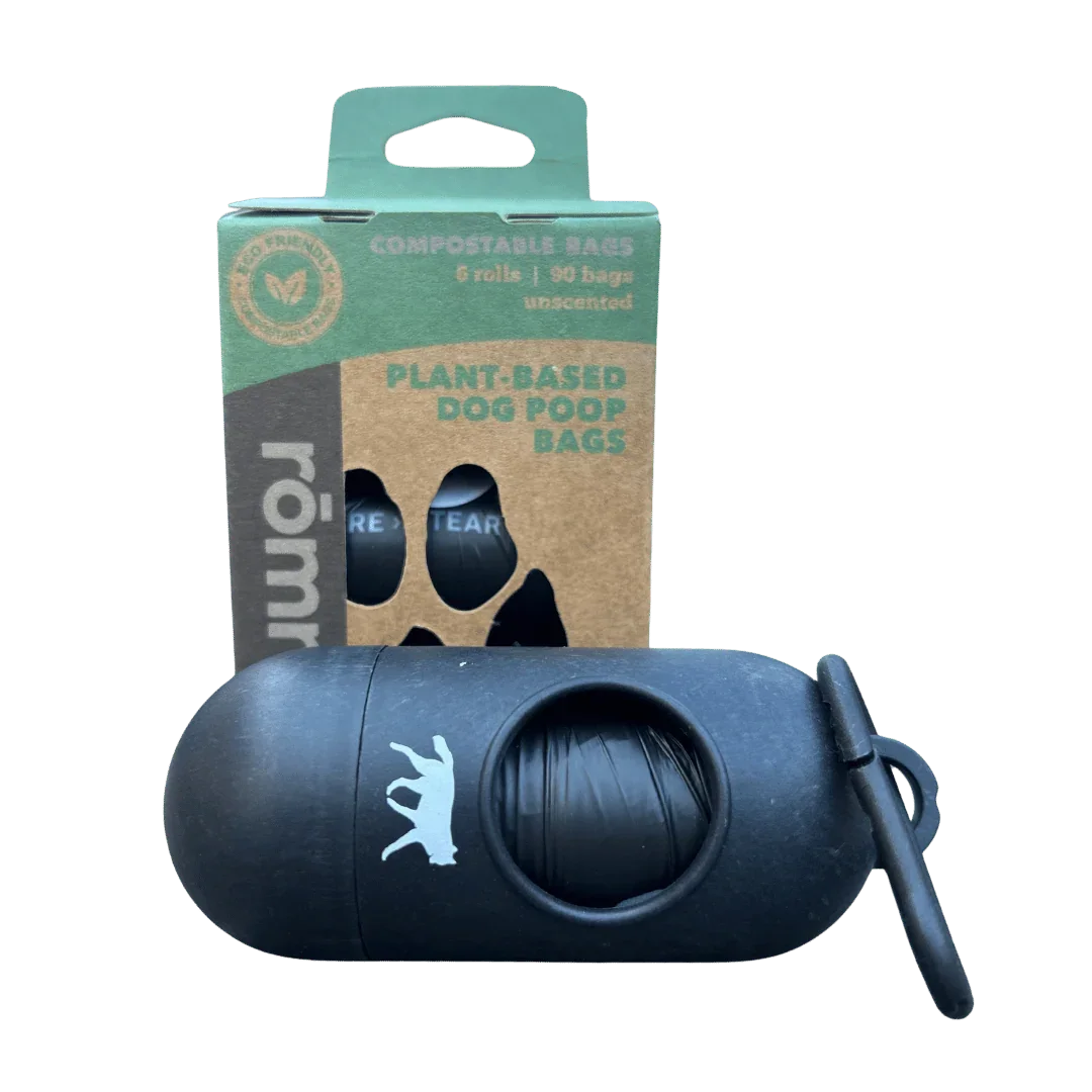 Compostable Dog &amp; Cat Poop Bags with Bamboo Dispenser — 105 Count
